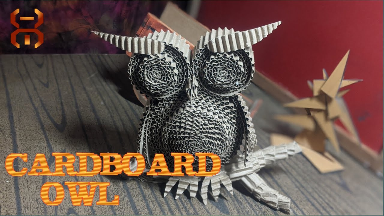 Cardboard Owl | Cardboard craft | DIY | HandMade | Hand Crafts