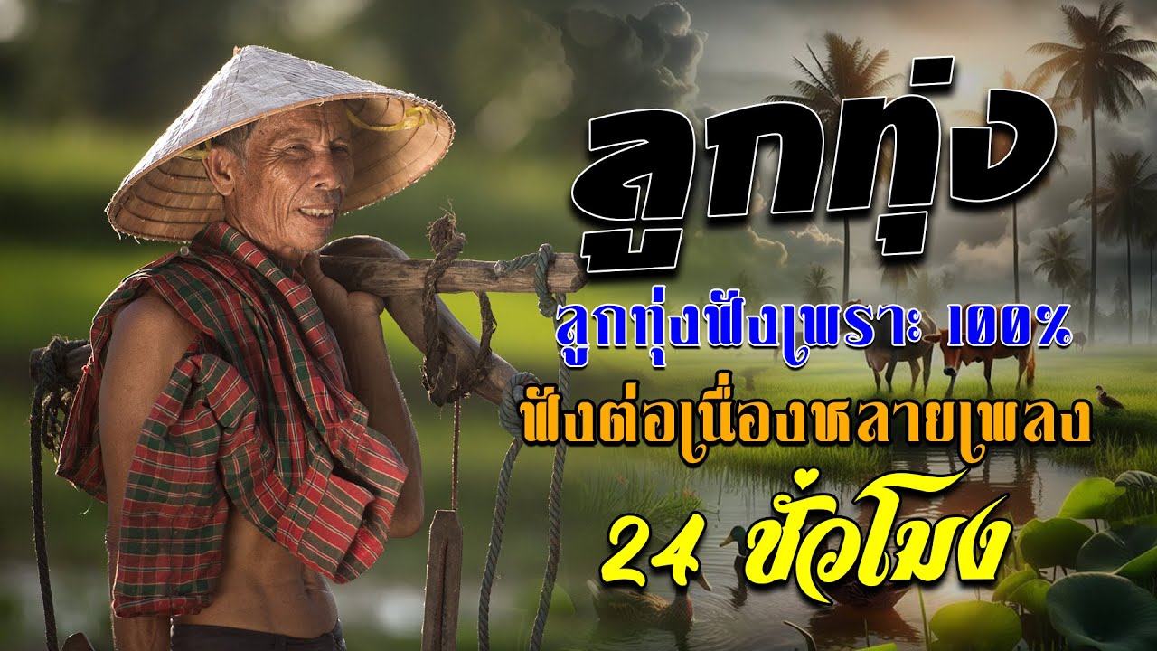 เพลงลูกทุ่งฟังเพราะ 100% ฟังต่อเนื่องหลายเพลง 24 ชั่วโมง🎉ไม่มีโฆษณา