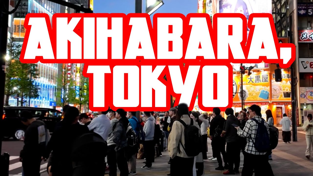 AKIHABARA TOKYO & Creepy Vending Machine Corner  🇯🇵 Japan 🌝 at Night | 4K Virtual Walk