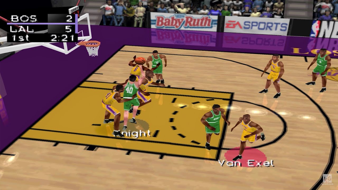 NBA Live 98 - LA Lakers vs Boston Celtics (4K60fps)