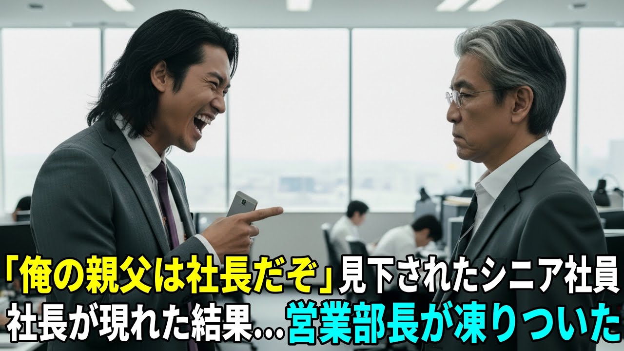 「俺の親父は社長だぞ」嘲笑されたシニア社員。だがその後、社長の一言で営業部が凍り付いた…