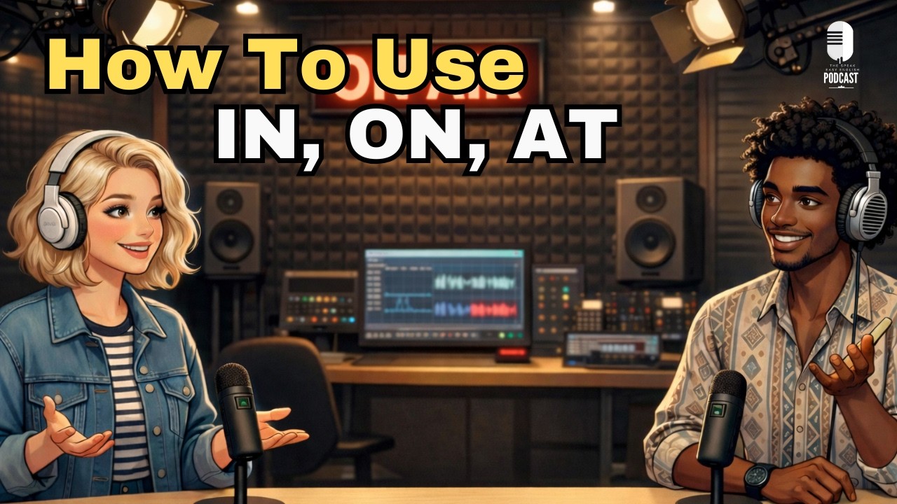 How to use IN, ON, AT In Everyday English | Easy English  Podcast