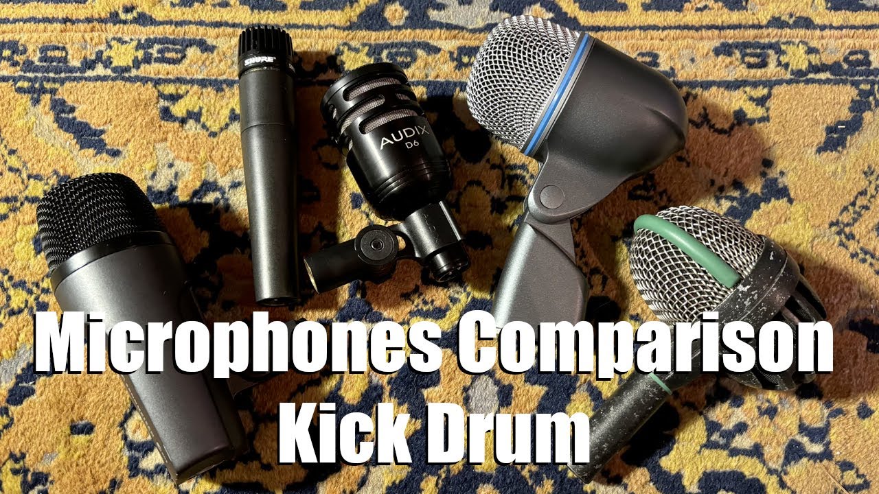 KICK DRUM MIC COMPARISON  - AKG D112 vs Audix D6 vs Sennheiser E602 vs Shure Beta 52a vs Shure SM57