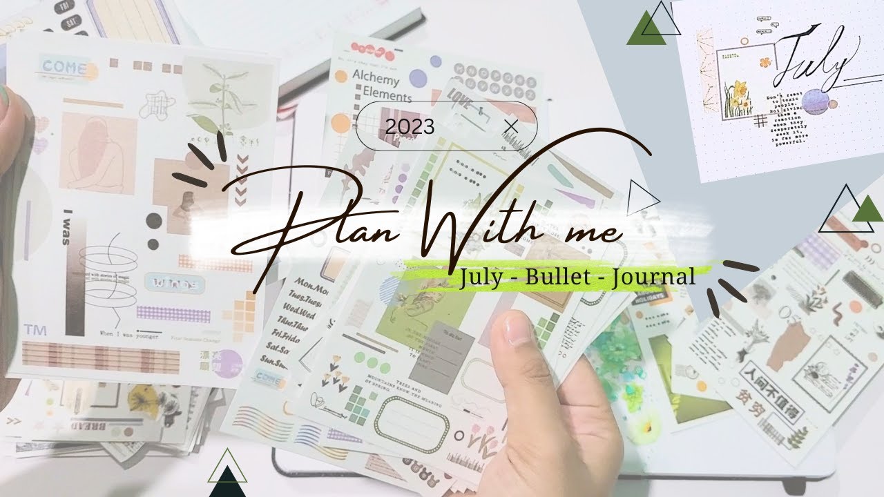 PLAN WITH ME | July 2023 📓 Pastel Bullet Journal Theme #planwithme