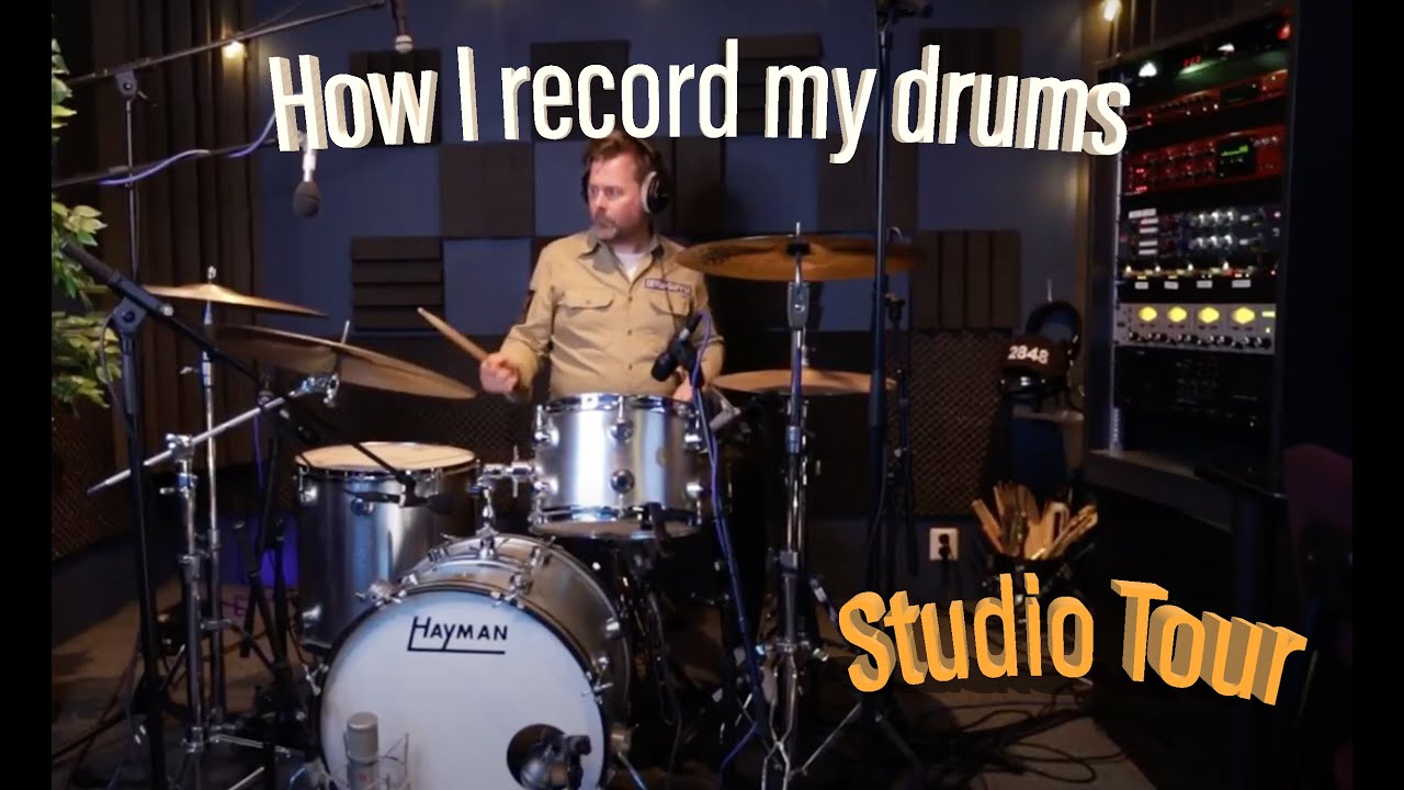 Studio Tour - How I record my drum kit - Hayman vintage drums
