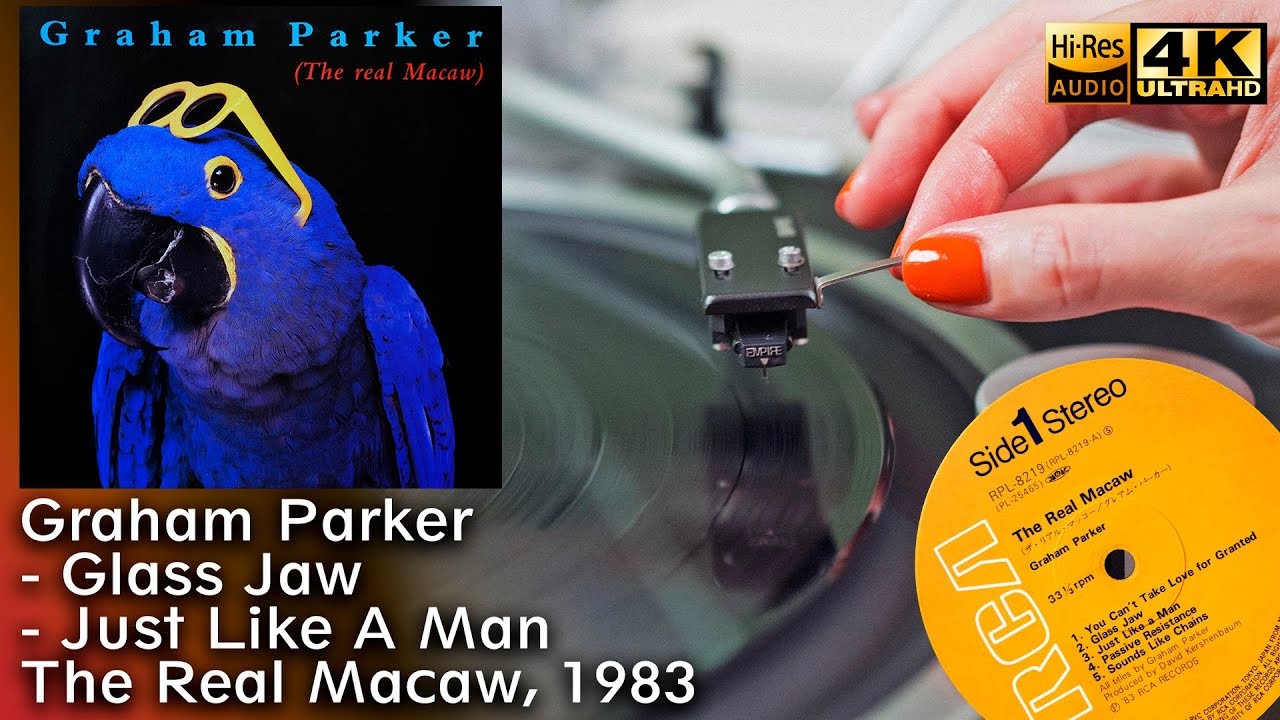 Graham Parker - Glass Jaw, Just Like A Man (The Real Macaw), 1983, Vinyl video 4K, 24bit/96kHz