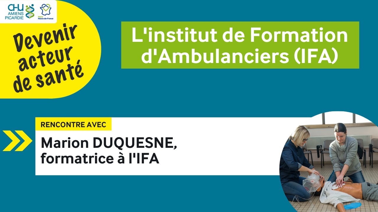 [#Etudiants] Rencontre avec Marion DUQUESNE formatrice à l'IFA du CHU Amiens-Picardie