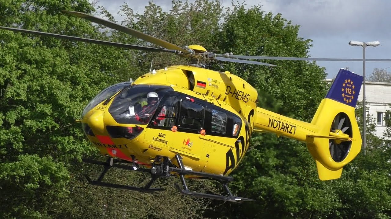Take-off/ Start ADAC Luftrettung Christoph Airbus Helikopter EC145 T2 [D-HEMS] Klinikum Dortmund