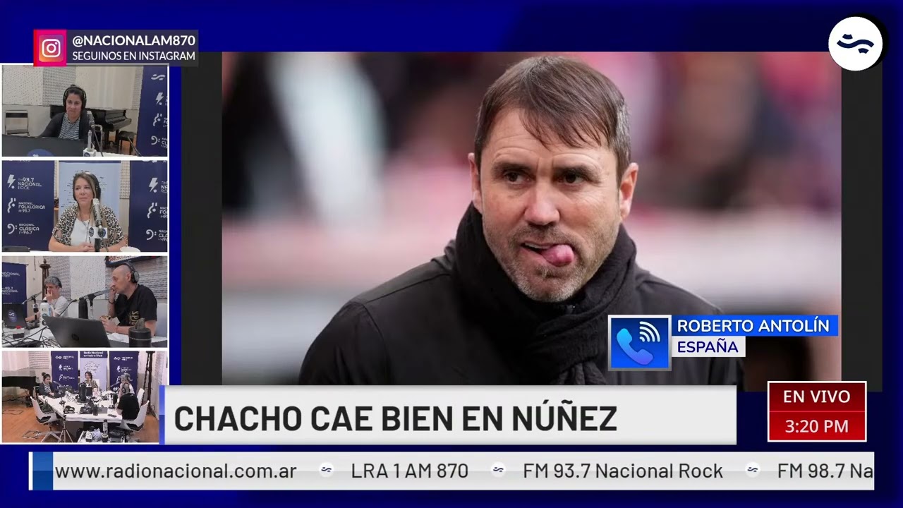 ROBERTO ANTOLÍN, PERIODISTA ESPAÑOL, CON NORA Y EQUIPO