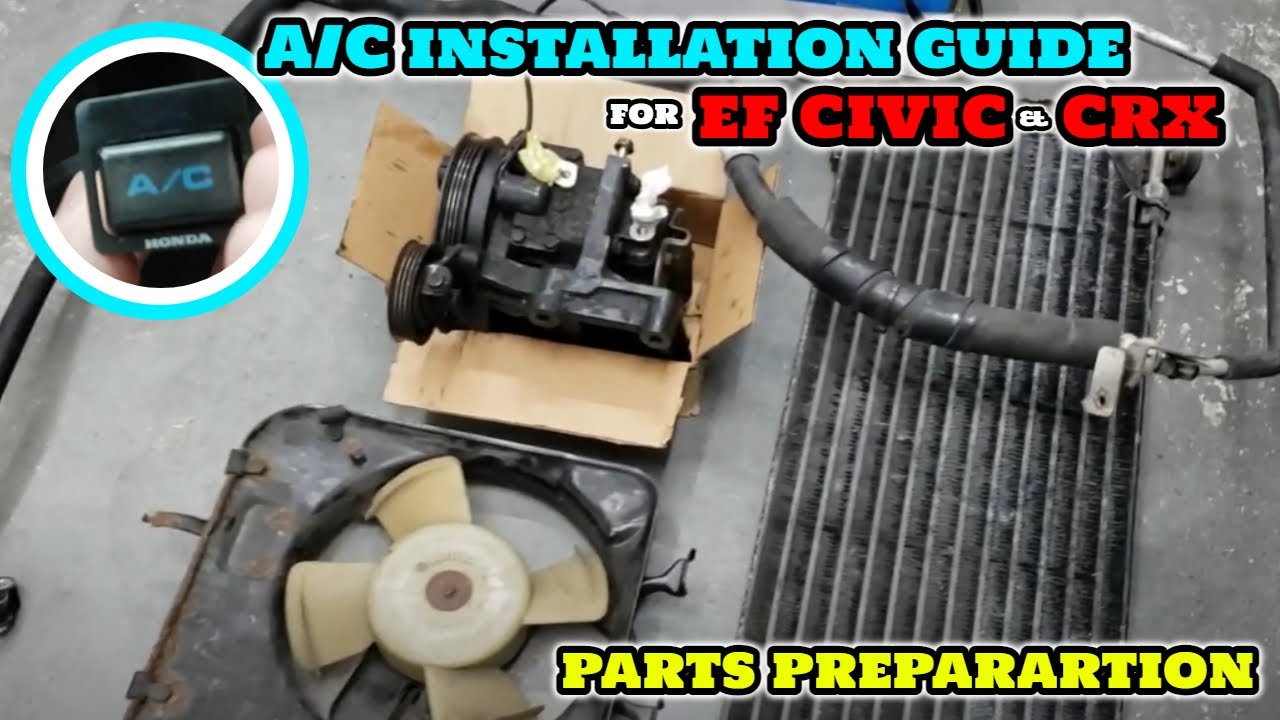 ||HONDA EF9/ED7 CIVIC&CRX|| 🌀Установка системы кондиционирования на B18B1 EF CIVIC🌀 Часть 1 — Под...