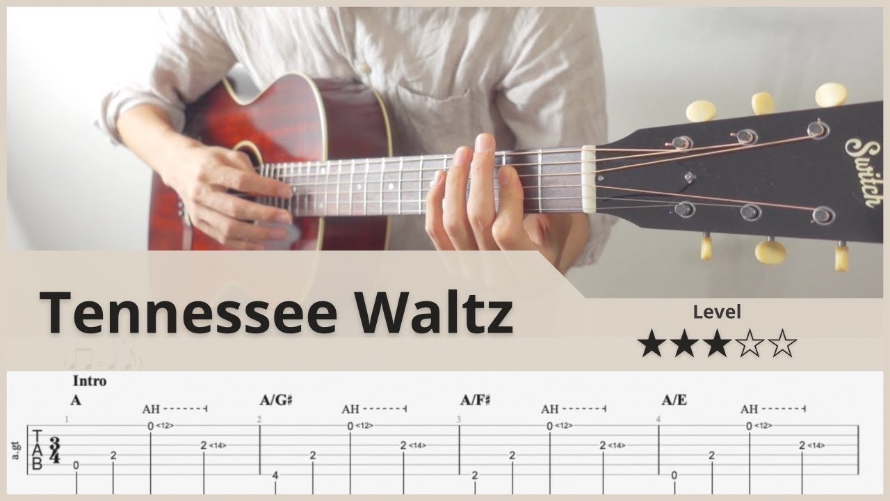 【TAB】Tennessee Waltz - FingerStyle Guitar ソロギター【タブ】