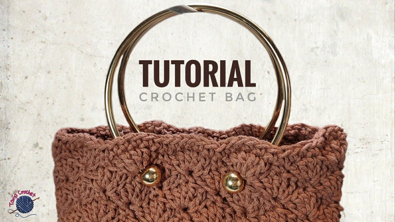 CROCHET Bag with Leather Base Tutorial #1