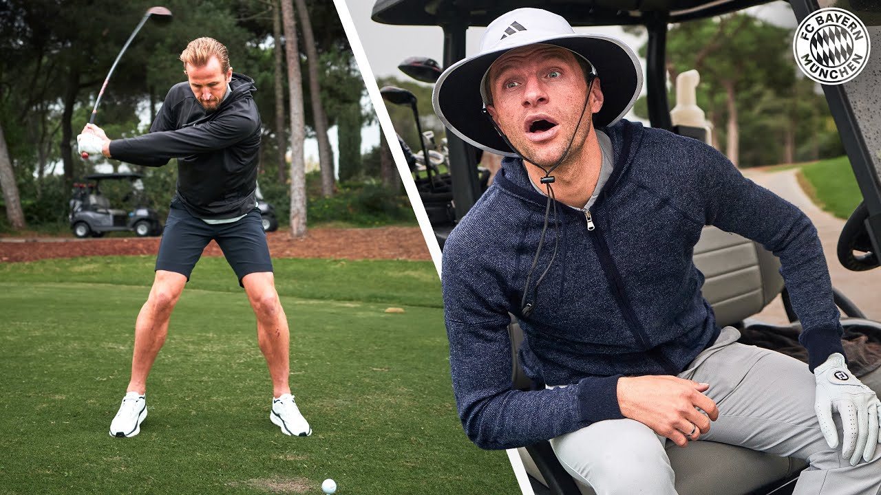 Thomas Müller vs. Harry Kane: Who performs best in the golf battle in Portugal? 🇵🇹