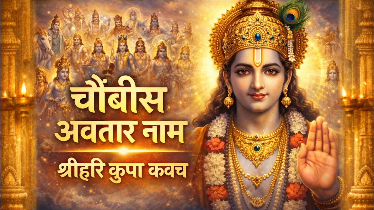 श्री हरि चौबीस अवतार नाम जप | Ram Kripa Kavach | Morning & Night Bhajan