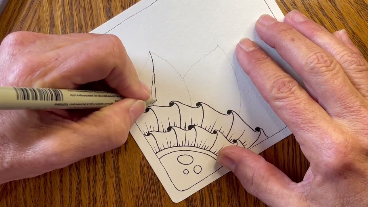 A Fun Way to Use Dragonair by Norma Burnell CZT - Doodle with Me #18. Zentangle® Inspired Flower