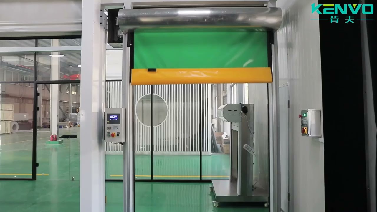Clean room use high airtight pvc fabric high speed rolling up doors
