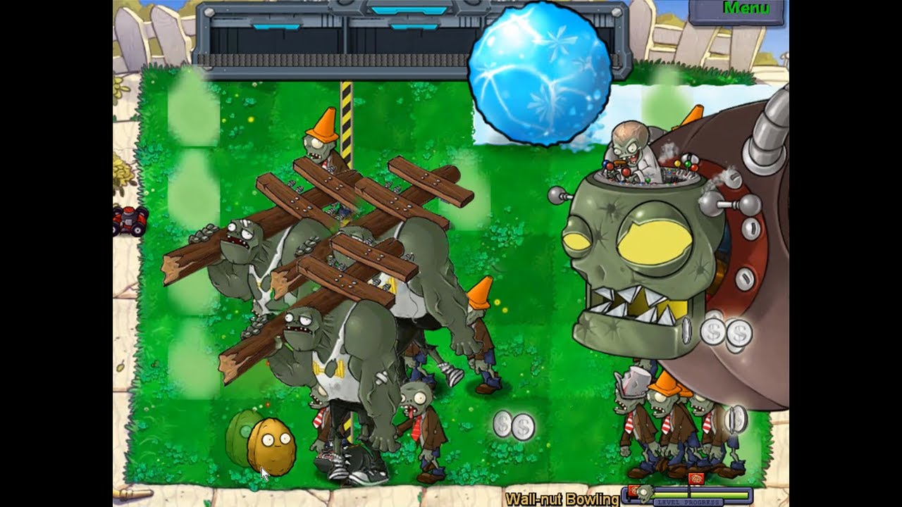 PVZ Modern Extension First Edition Wall-nut Bowling With Dr. Zomboss