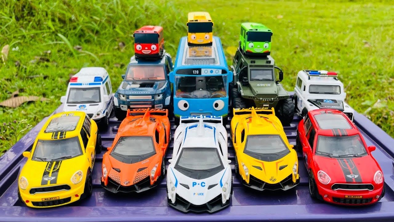Mobil Mobilan Bus Tayo, Lamborghini, Jeep, Mcqueen, Mobil Polisi, Mobil Balap, Mobil Truk Oleng #225