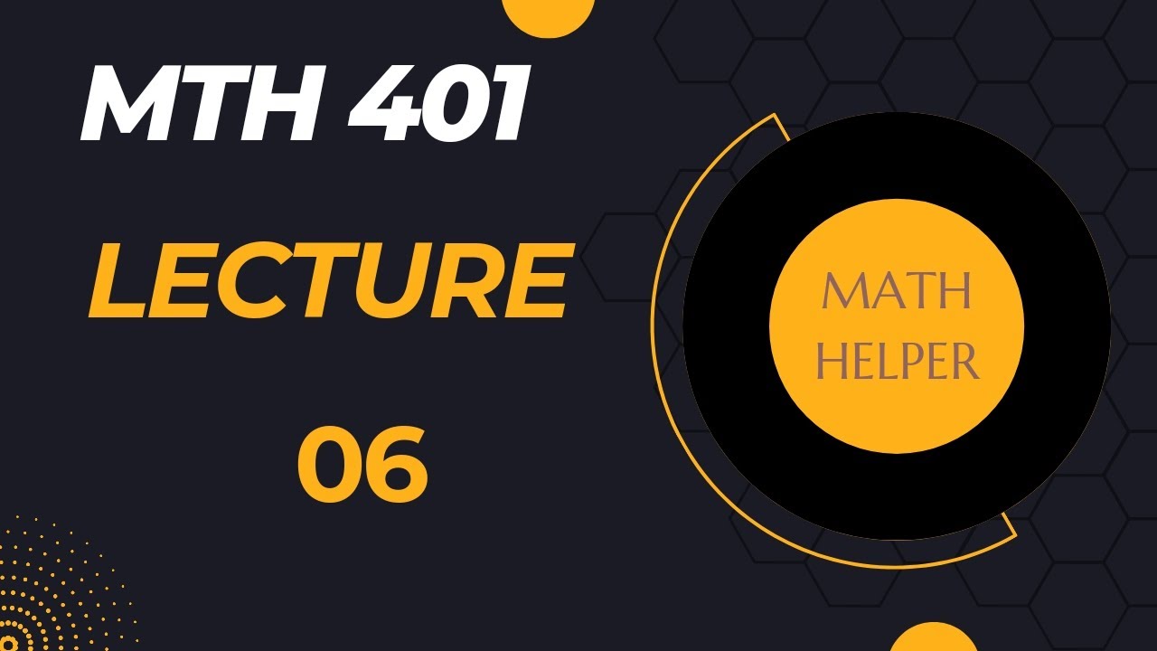 MTH401 lecture 6 | MTH 401 short lecture 06 | integrating factor technique