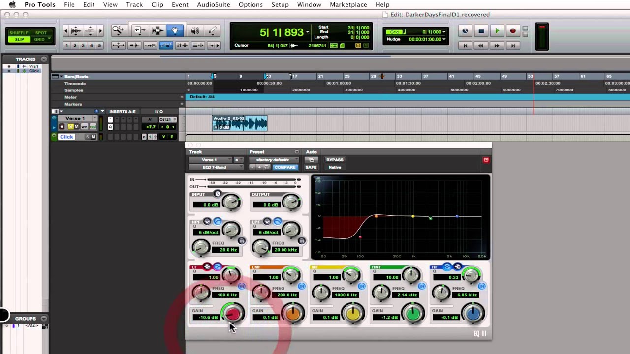 Tips on How to use 7 Band EQ in Pro Tools !