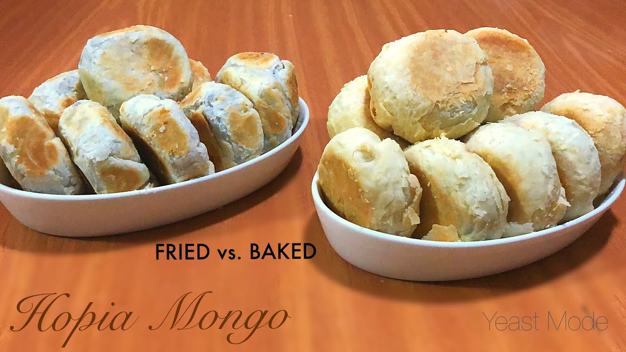 HOPIA MONGGO Fried vs. Baked versions