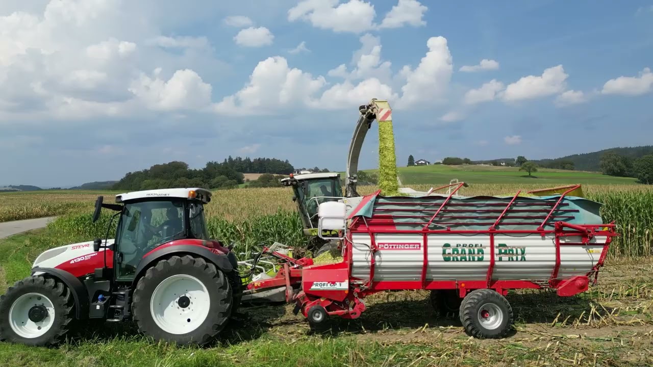 Maishäckseln 2024/ Claas Jaguar/ Steyr/ John Deere/ Lindner/ Pöttinger/ Fuhrmann