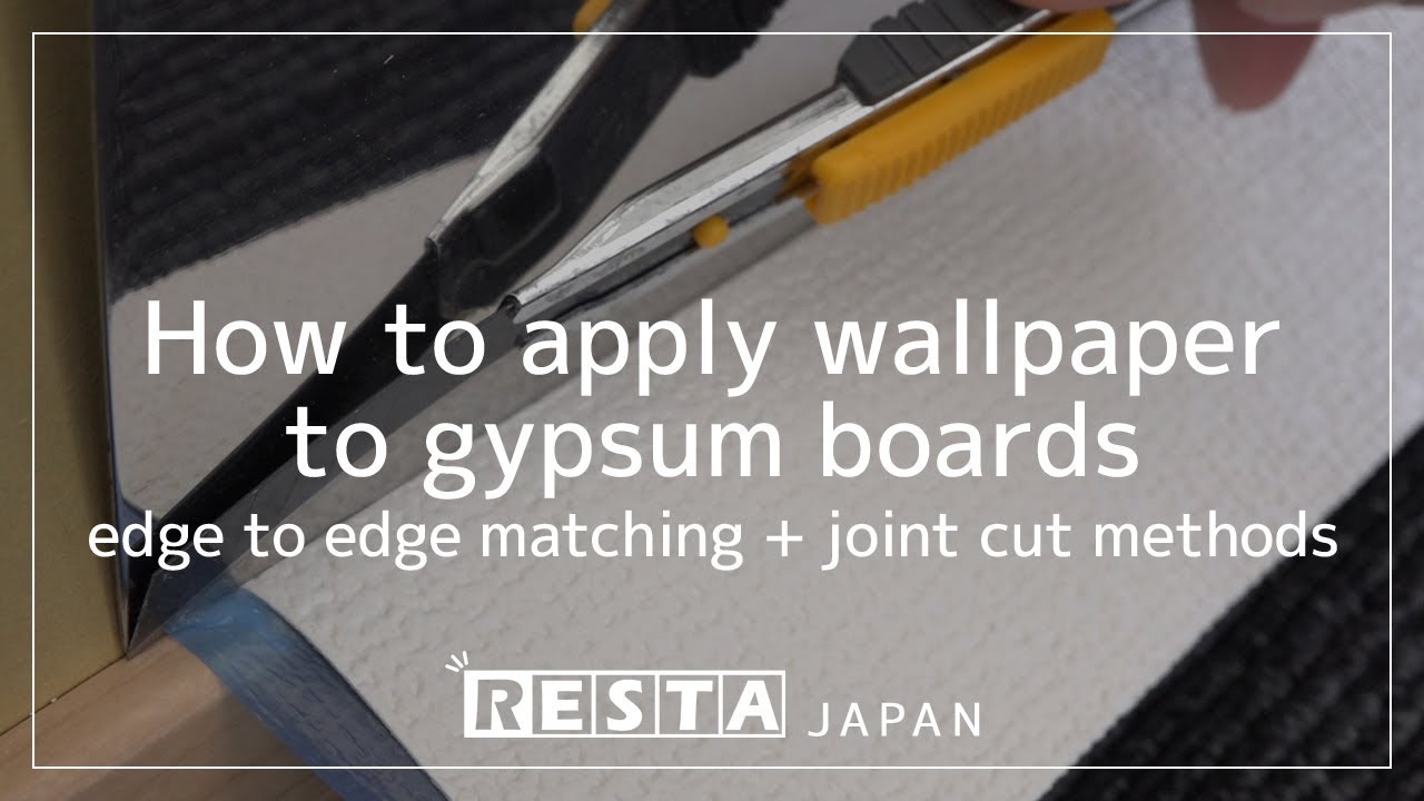 [DIY] How to apply wallpaper to gypsum boards edge to edge matching + joint cut methods