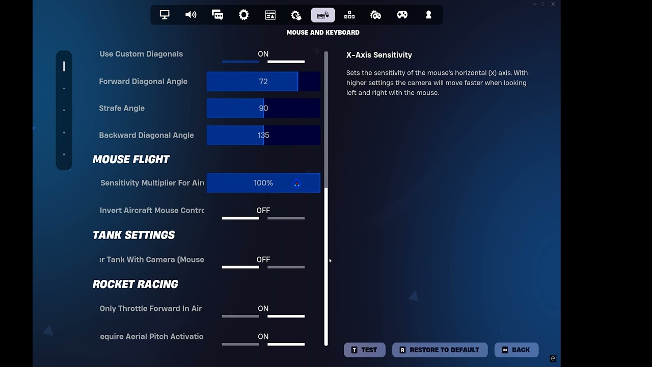 best fortnite keyboard settings