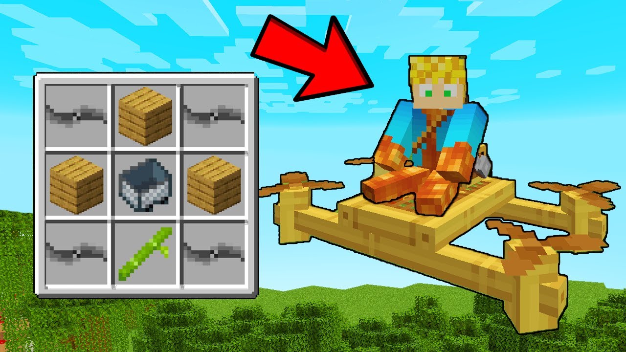 CRAFTEI UM DRONE USANDO POUCA COISA NO MINECRAFT