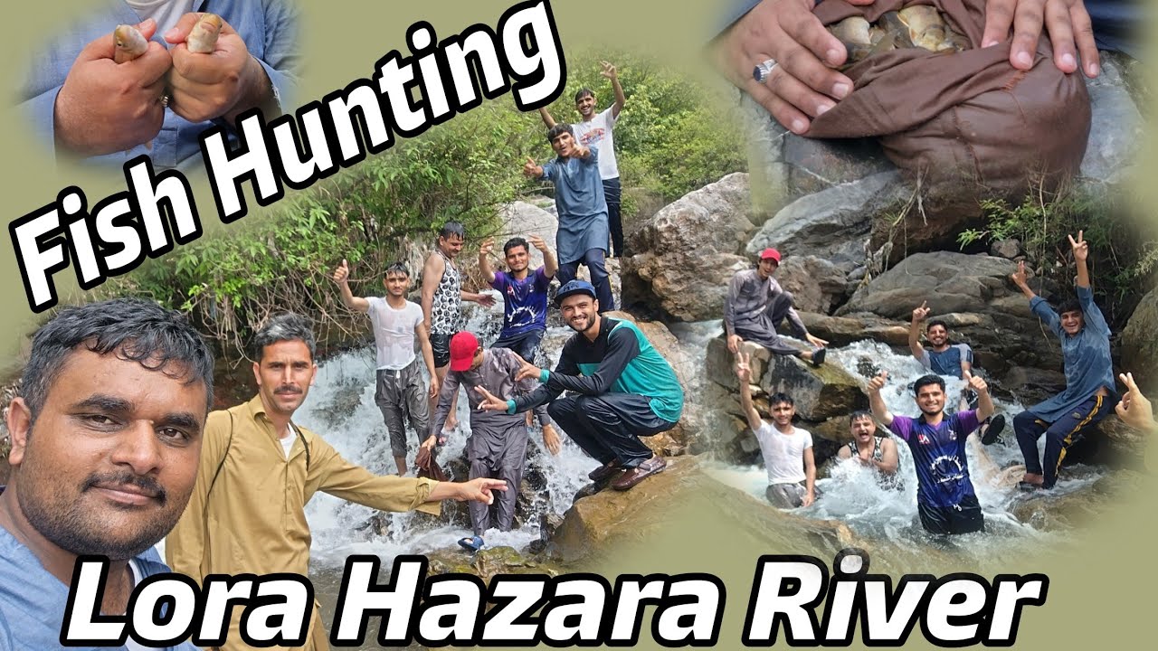 Fish Hunting | HAIDER XI LORA Players | Natural River | Lora Hazara | Fish | NOMAN ABBASI | Swimming