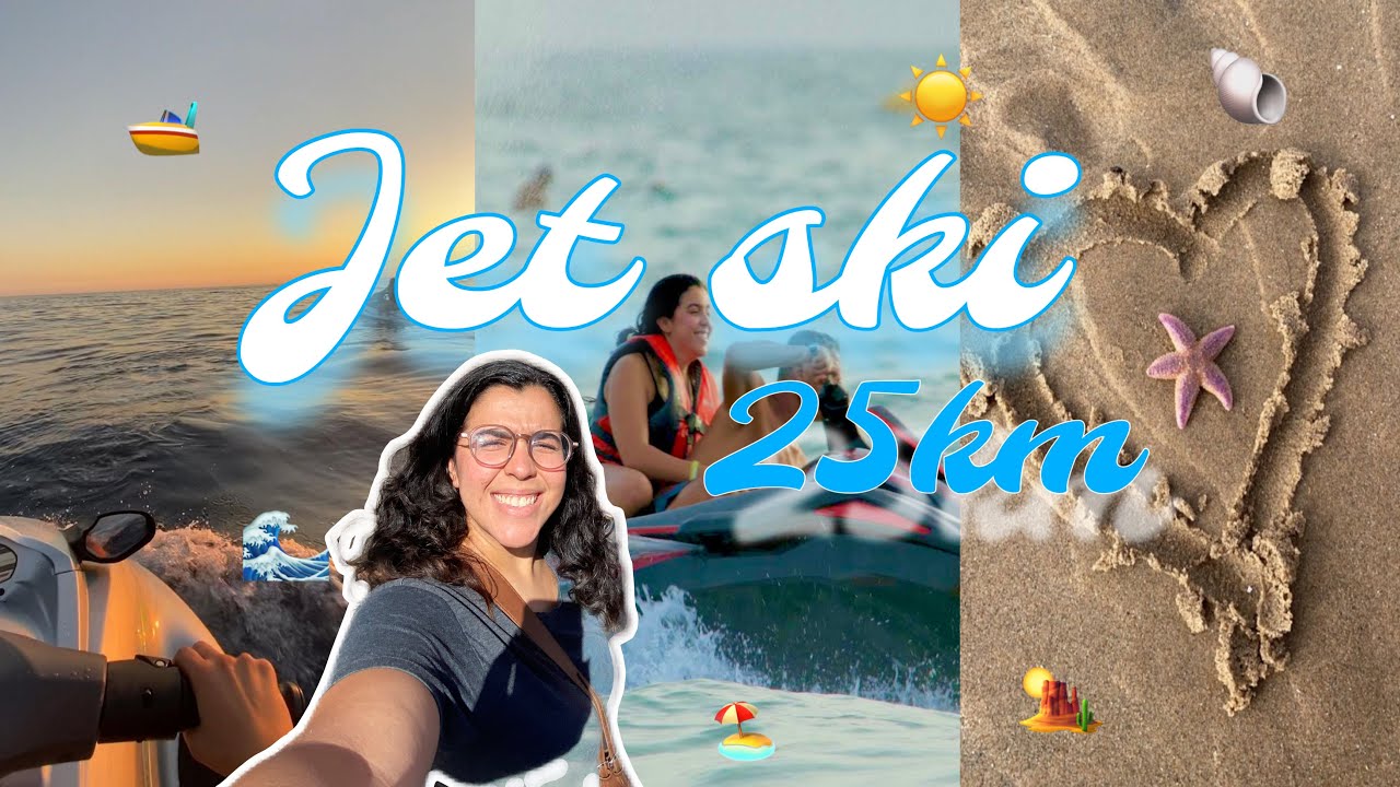A 25km Journey to the Beach + My First Time Jet Skiing!جربت جيت سكي لأول مرة🚤