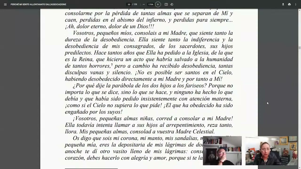 Con las almas víctimas aún sostengo al mundo con Mi Cruz y Mi Sangre