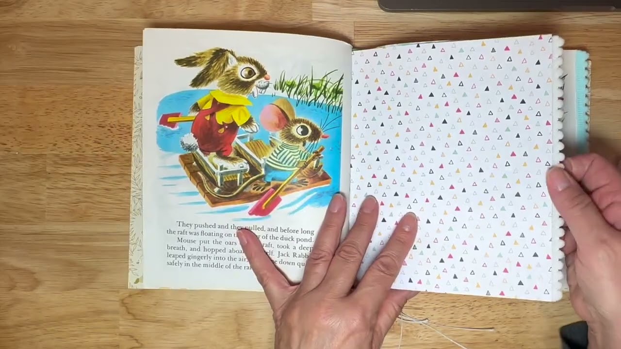 Duck And His Friends Golden Book Junk Journal- Junk Journal Flip Through- Altered Book Flip Through