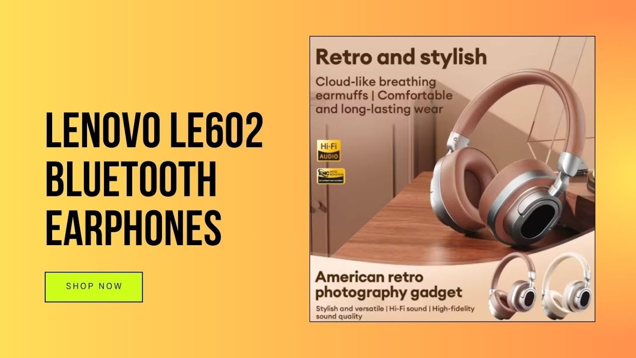 Lenovo LE602 Bluetooth Earphones | ENC | HiFi | Low Latency