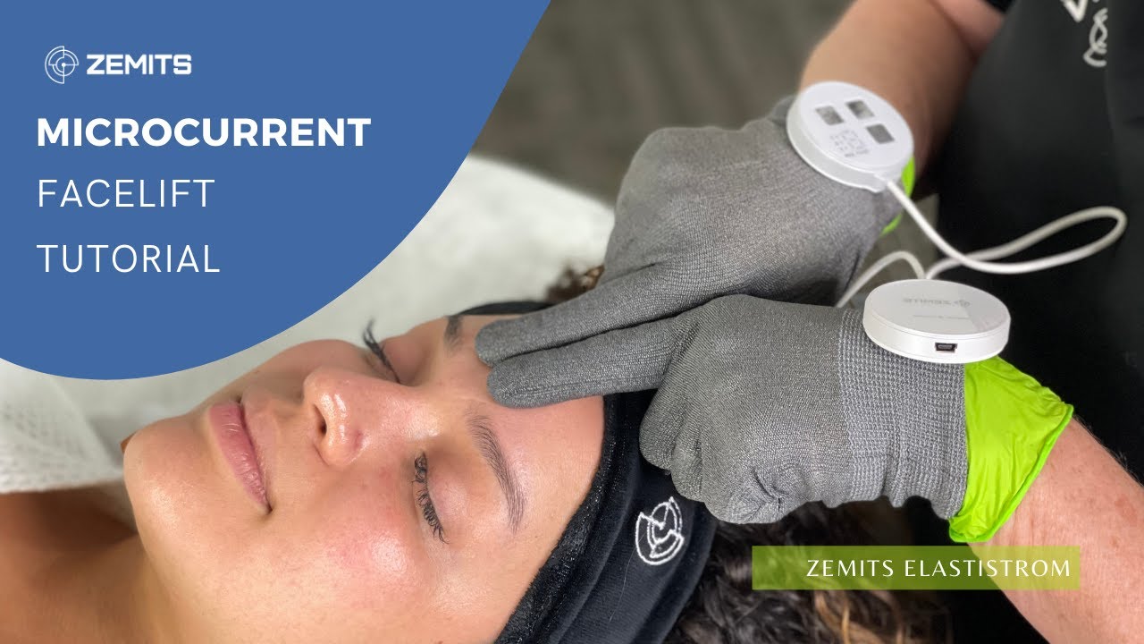 How to perform Microcurrent Facial Massage with Gloves | Zemits Elastistrom Portable Microcurrent