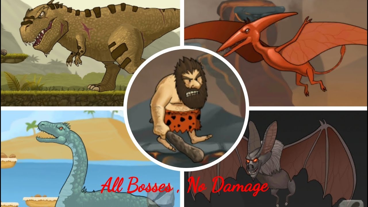 Caveman Chuck Adventure All Bosses Fight (No Damage)