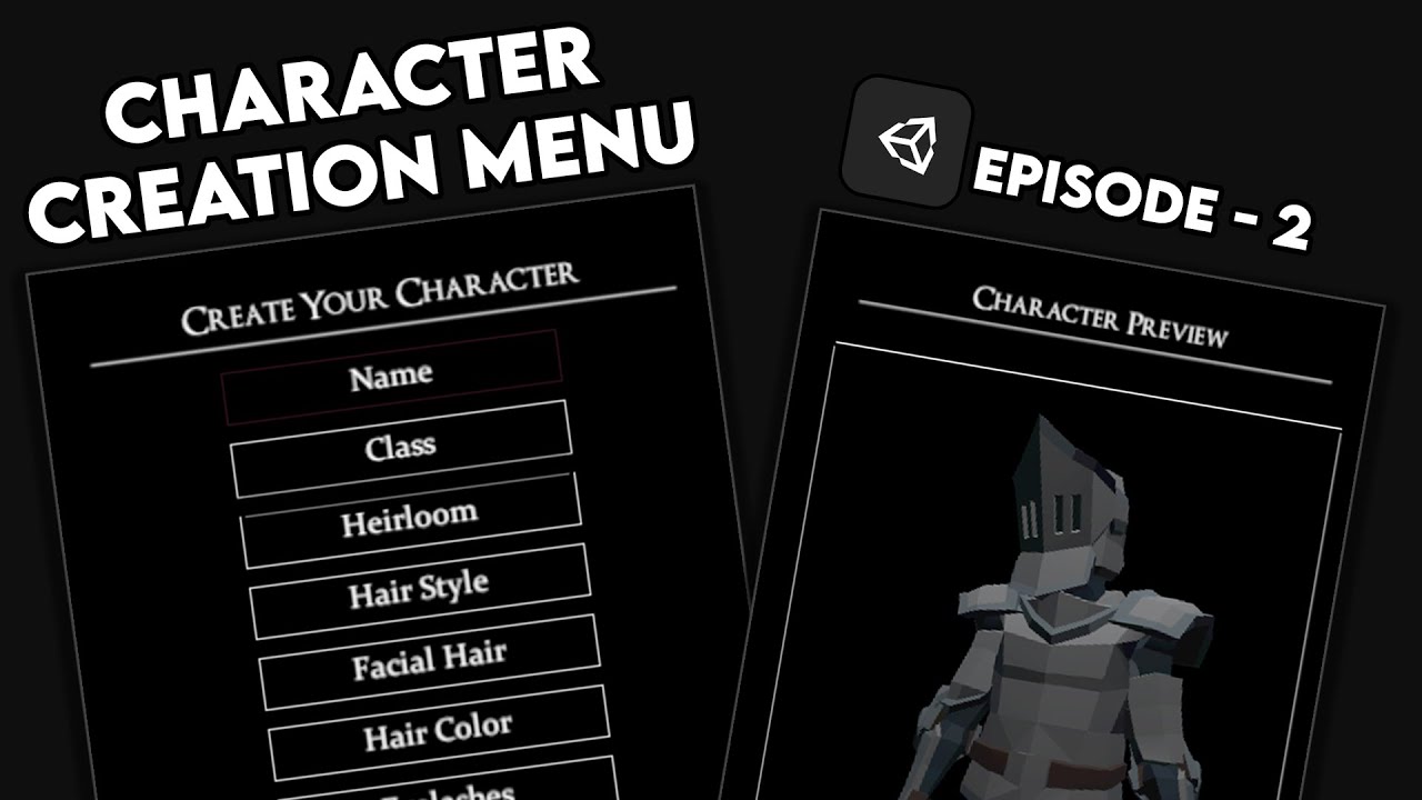 Create a CHARACTER CREATION SCREEN In Unity - EP. 2 Hair Style Selection