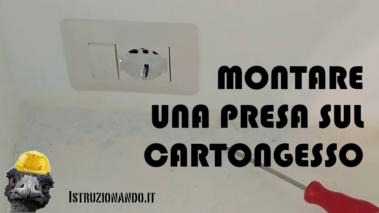 Montare una presa sul cartongesso