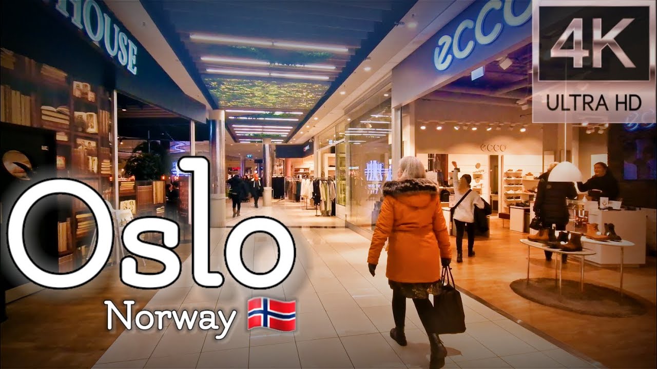 👣Walk with Me in Norway | Byporten (Mall of Oslo) | 4K experience | Autumn 2023👣