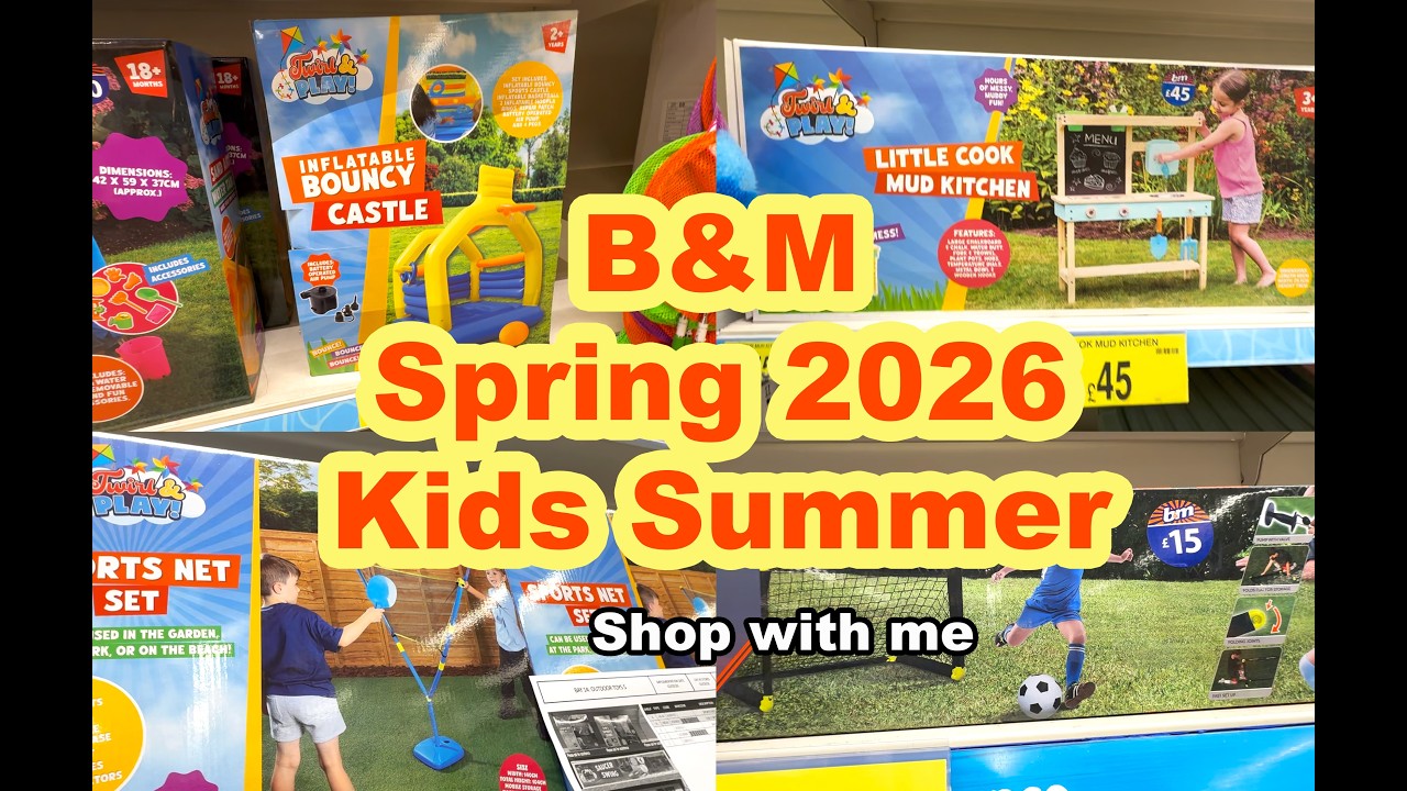 B&M KIDS SUMMER GARDEN TOYS AND ACTIVITIES RANGE  |  Water toys, sand pits, football, bouncy castle