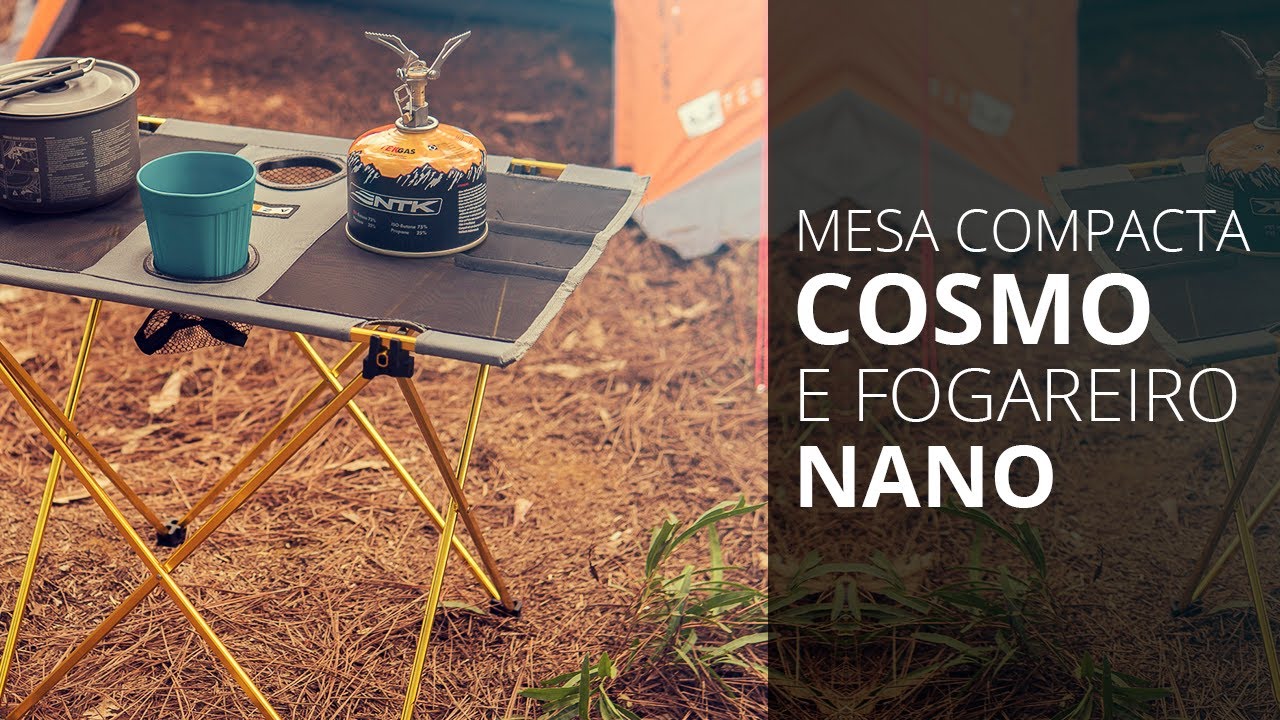 Conhe&ccedil;a a mesa compacta Cosmo e mini fogareiro Nano da Azteq