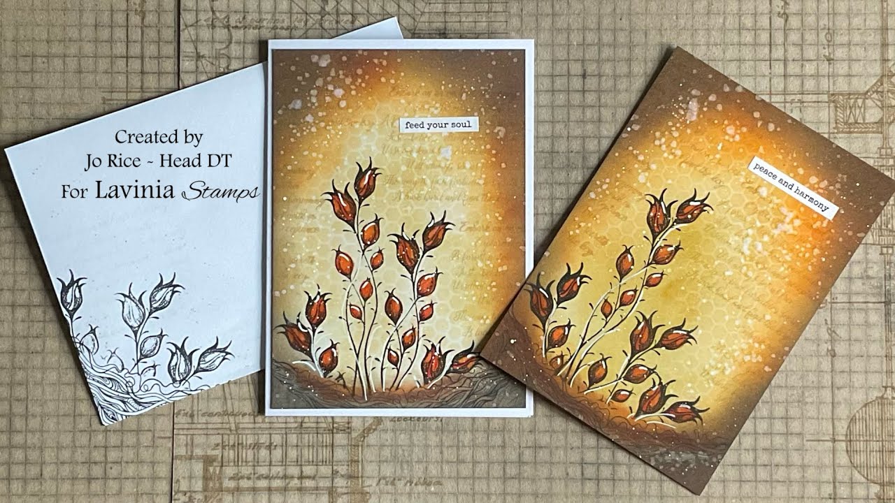 Vintage Star Blossoms by Jo Rice #laviniastamps #cardmaking