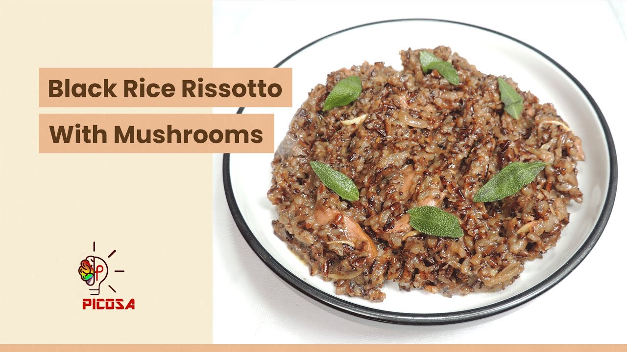 Black Rice Risotto with Mushrooms