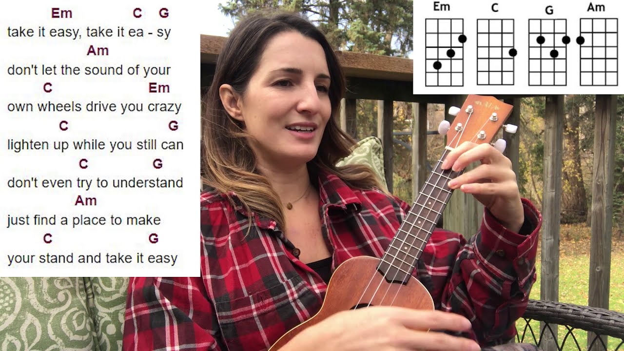 TAKE IT EASY | THE EAGLES | FULL ukulele TUTORIAL with 7 EASY chords | strumming & lyrics!