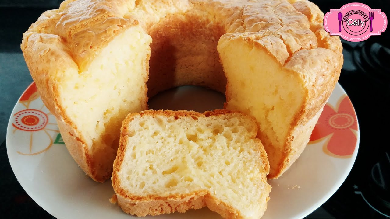 BOLO PÃO DE QUEIJO DE LIQUIDIFICADOR SUPER FOFINHO não murcha