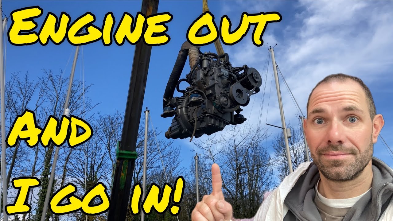 Engine Removal, Replacing wet foam in the skeg and cockpit drains (Project Lottie Ep12)