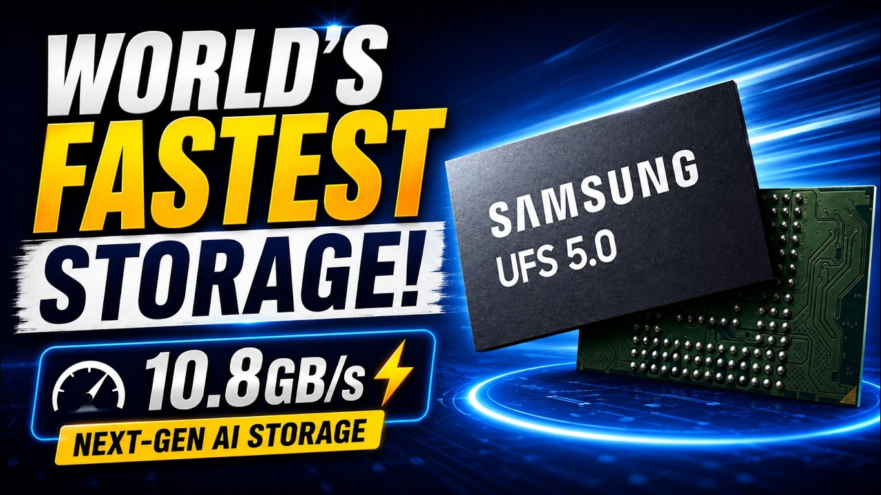 Samsung's Industry's Fastest UFS 5.0 Storage | 10.8GB/s Speed, AI, Better Battery & 1TB Storage