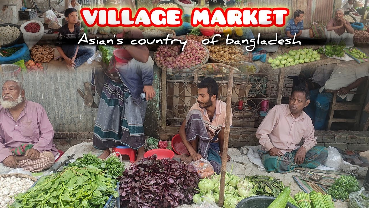 Beautiful Village Market in Bangladesh | Traditional Rural Life Scene. 