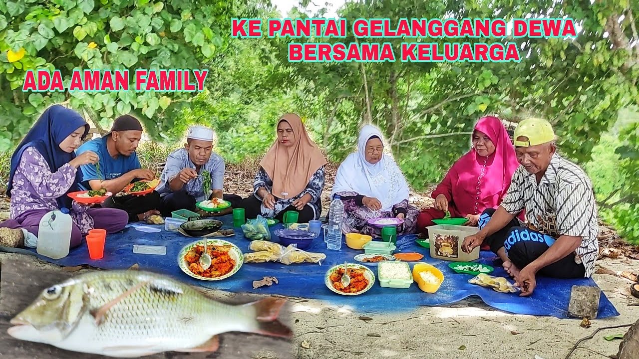 KE PANTAI GELANGGANG DEWA BERSAMA KELUARGA.