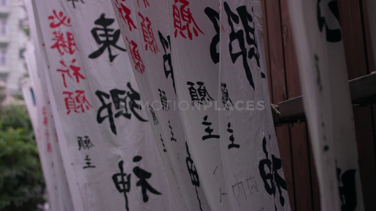 Tokyo Nobori Flags Stock Footage